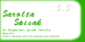 sarolta spisak business card
